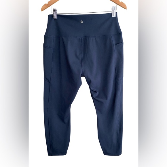 RBX: Navy Blue Leggings with Side Pockets 
Size: X Large - Picture 3 of 14